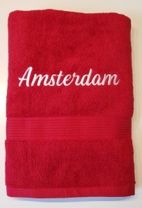 Handdoek borduren met lettertype naar wens