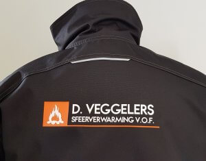 Logo opdruk Jas D.Veggelers