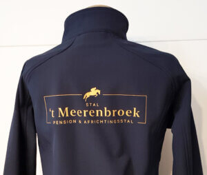 Ruglogo opdruk t'Meerenbroek softshell