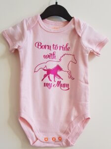 Baby romper bedrukt met paarden