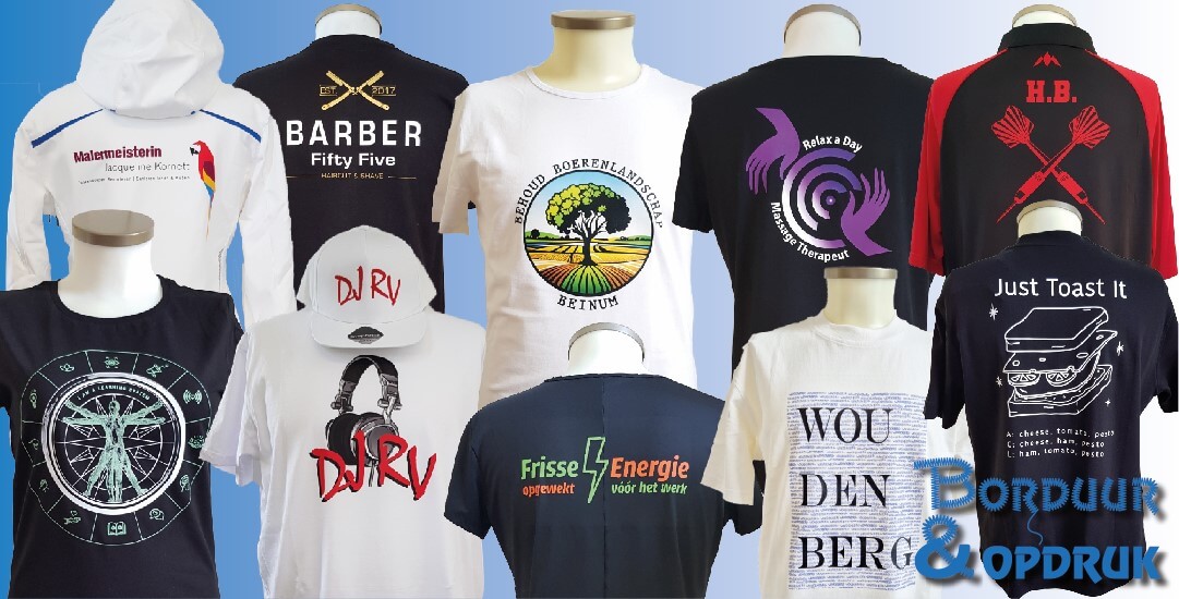 bedrukken kleding banner voorbeelden kleding